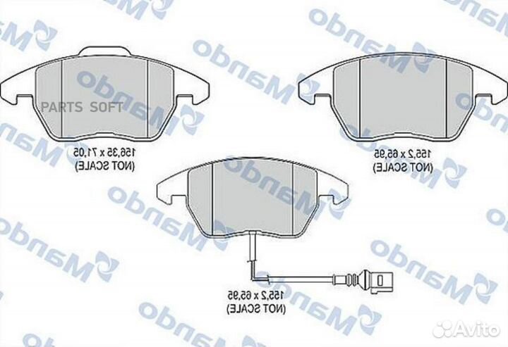 Mando MBF015941 Колодки тормозные дисковые перед