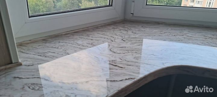 Подоконник из искусственного камня из кварца