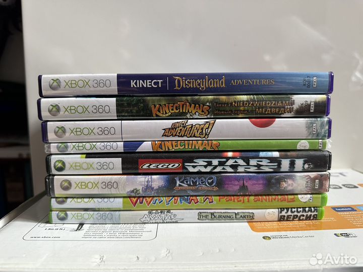 Xbox 360 S 250gb kinect, полный комплект + 8 игр