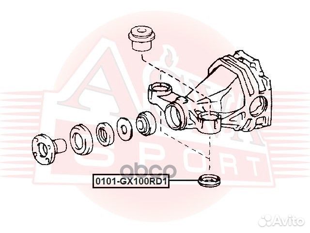 0101-GX100RD1 asva подушка заднего дифференциал