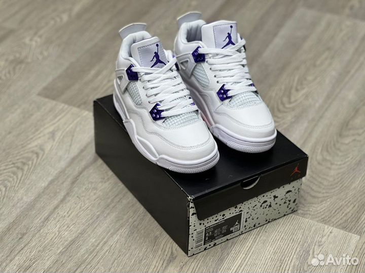 Кроссовки Air Jordan 4 Purple Metallic (36-45)