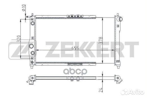 Радиатор охлаждения двигателя Daewoo Leganza (K