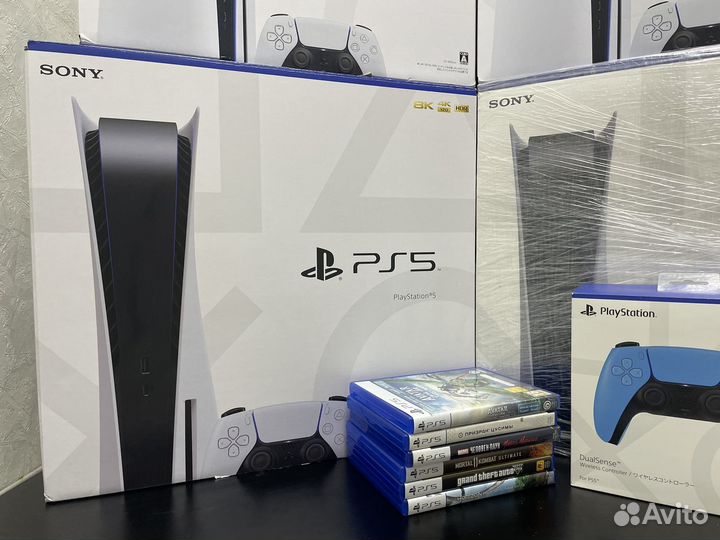 Sony playstation 5 с дисководом +игры +подписка