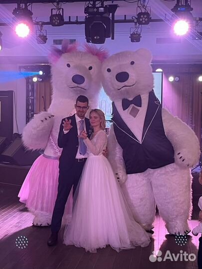 Белый Мишка, Чебурашка,Панда, Заяц,Лисенок