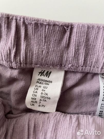 Брюки H&M вельветовые на девочку