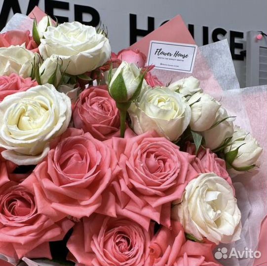 Кустовые розы букет, микс роз