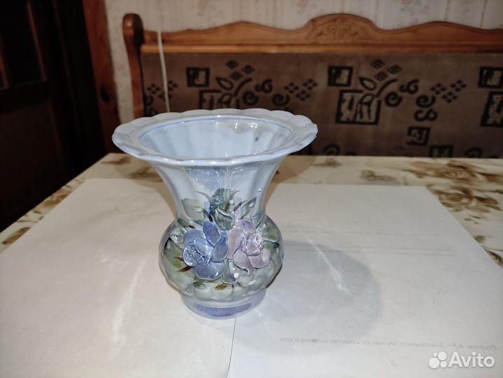 Вазы,чайник,сахарница,лимонница,менажница керамика