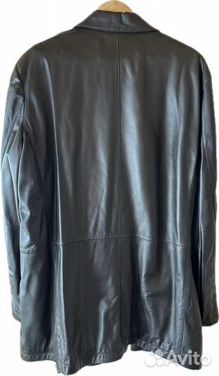 Кожаный плащ мужской 52 54