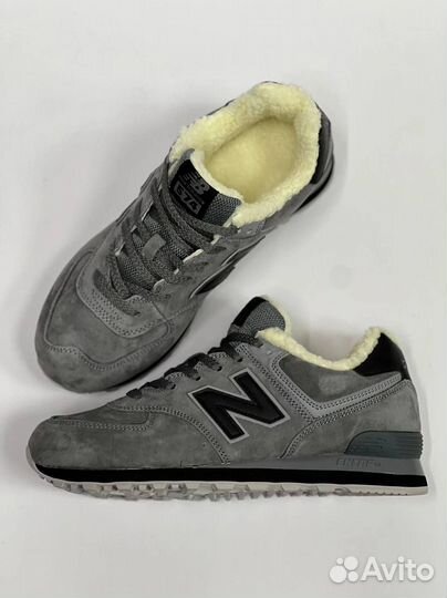 Кроссовки new balance 574 с мехом