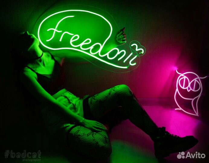 Неоновая вывеска, светодиодное панно