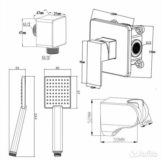 Swedbe SW-5551B Душевая система