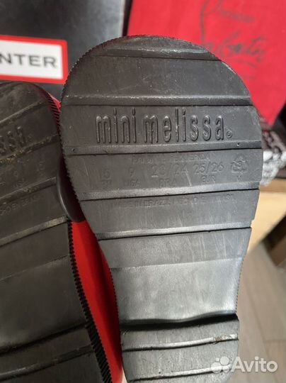 Резиновые сапоги mini melissa оригинал