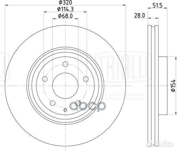 Диск тормозной mazda CX-9 16- перед. DF084419