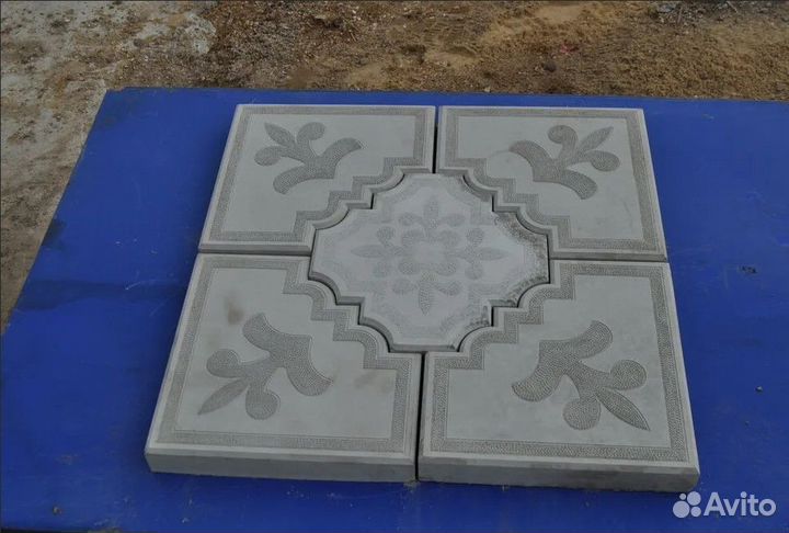 Тротуарная плитка Гжелка