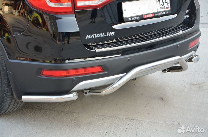 Защита заднего бампера Хавал Haval H6 2017 скоба