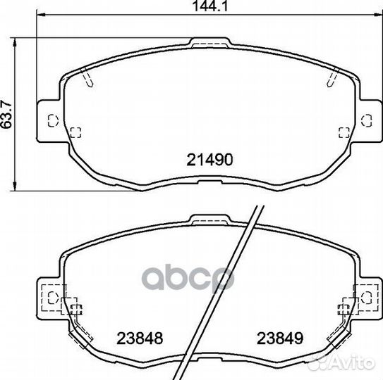 Колодки тормозные дисковые перед NP1073 NIS