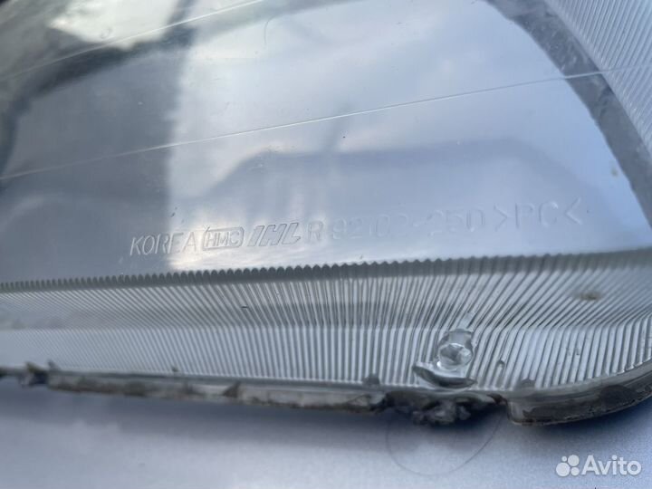 Секло от фары, левое. Hyundai Accent