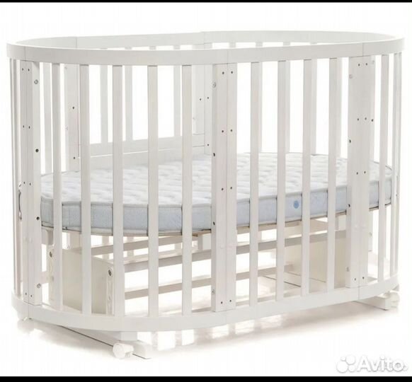 Детская кроватка с маятником, трансформер 9в 1