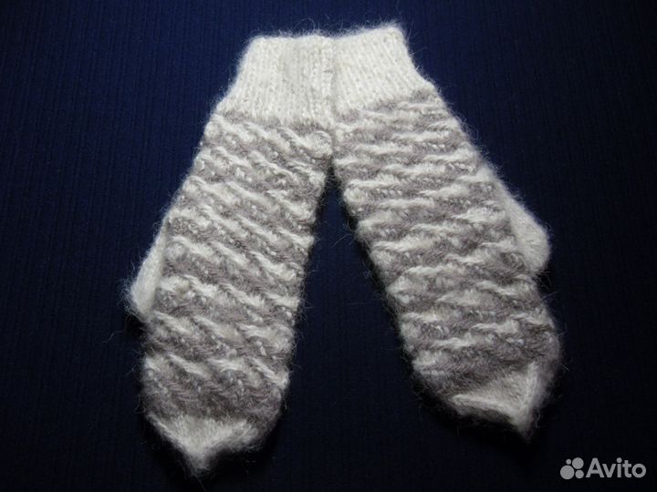 Варежки из собачьей шерсти Кофе с молоком