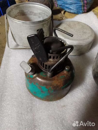 Примус бензиновый и котелок СССР