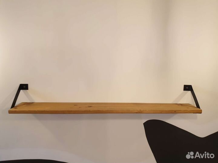 Полка деревянная в стиле лофт