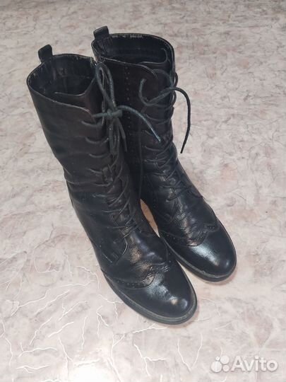 Ботинки кожаные vibram