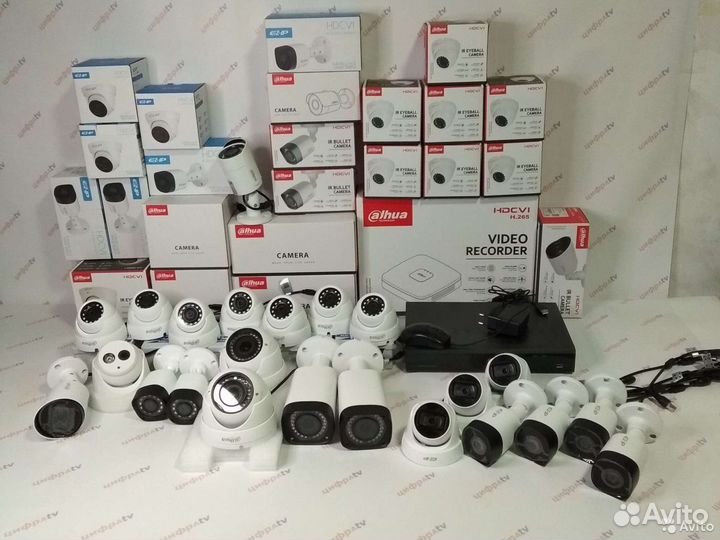 Комплект видеонаблюдения 23 Камеры IP/CVI/микрофон