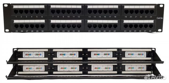 Патч-панель 2U SIT-PN0248 48 портов 5e cat