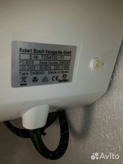 Утюг с парогенератором Bosch TDS 4530 запчасти