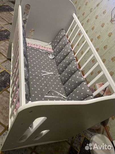 Кравать, стульчик, бортики, кокон