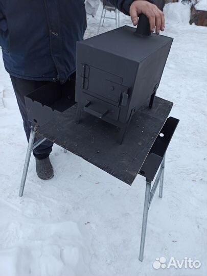 Печь на дровах в палатку