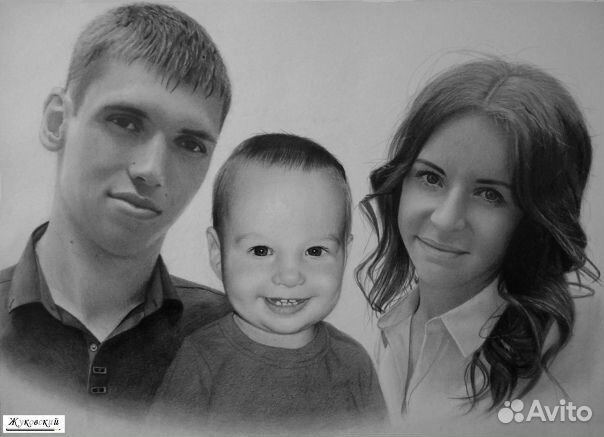 Заказать портрет по фото карандашом