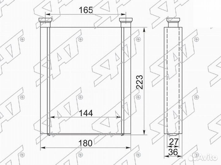 Радиатор отопителя салона toyota corolla/spacio #ZE120 00-06/avensis #T250 03-08/will VS ZE12 01-0