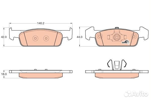 Колодки тормозные renault logan II/sandero II 8V 1