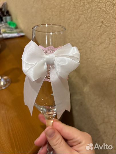 Свадебные бокалы жениха и невесты