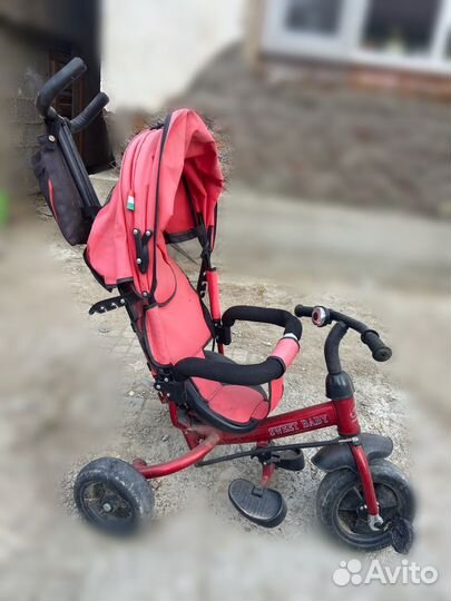 Велосипед коляска с ручкой