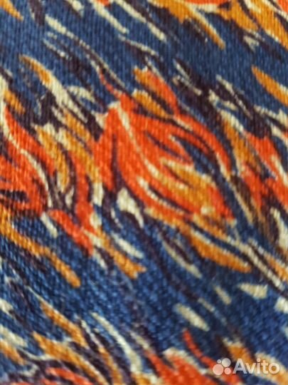 Плотная цветная хлопковая ткань. Винтаж СССР