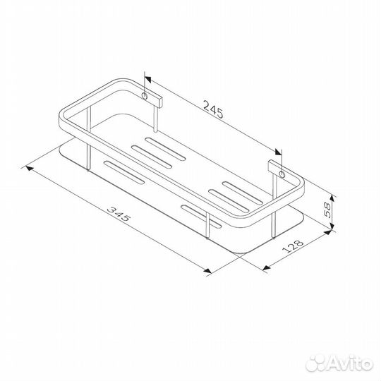 Полка в ванную AM.PM Sense L A7453200 двухъярусная