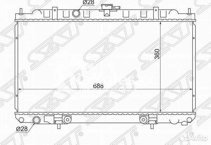 Радиатор nissan AD/wingroad/sunny B15/almera/bluebird sylphy/primera P12 1.3/1.8 98- (трубчатый)