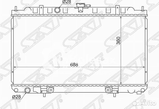 Радиатор nissan AD/wingroad/sunny B15/almera/bluebird sylphy/primera P12 1.3/1.8 98- (трубчатый)