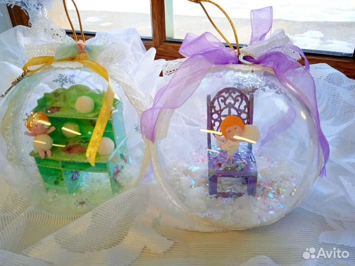 Елочные украшения шары ручной работы