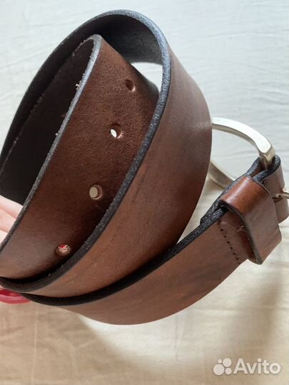 Ремень кожаный коричневый