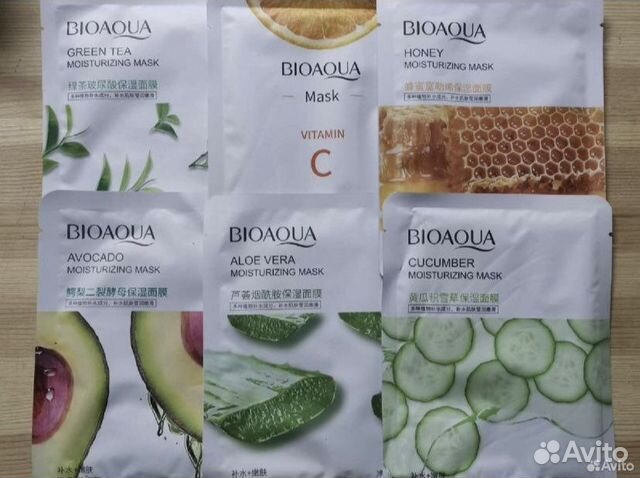 Тканевые маски для лица штучно и в наборах