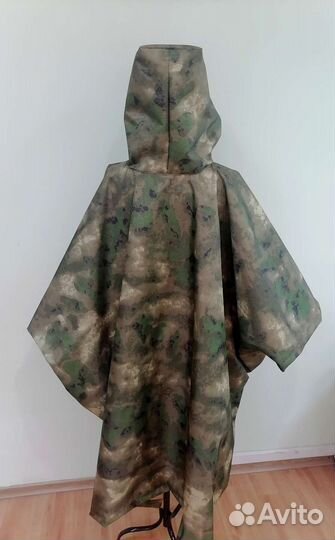 Дождевик пончо мох