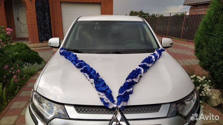 Украшения автомобиля на свадьбу, кольца, ленты