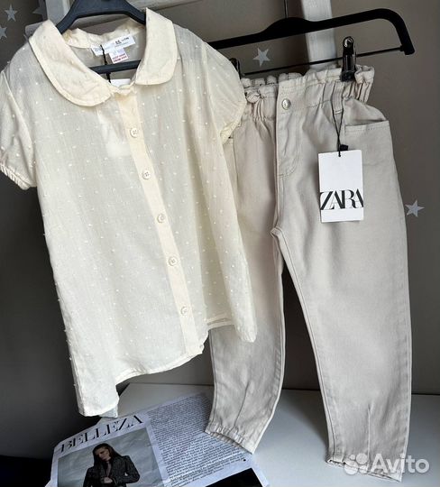 Рубашка Zara для девочки 80-110