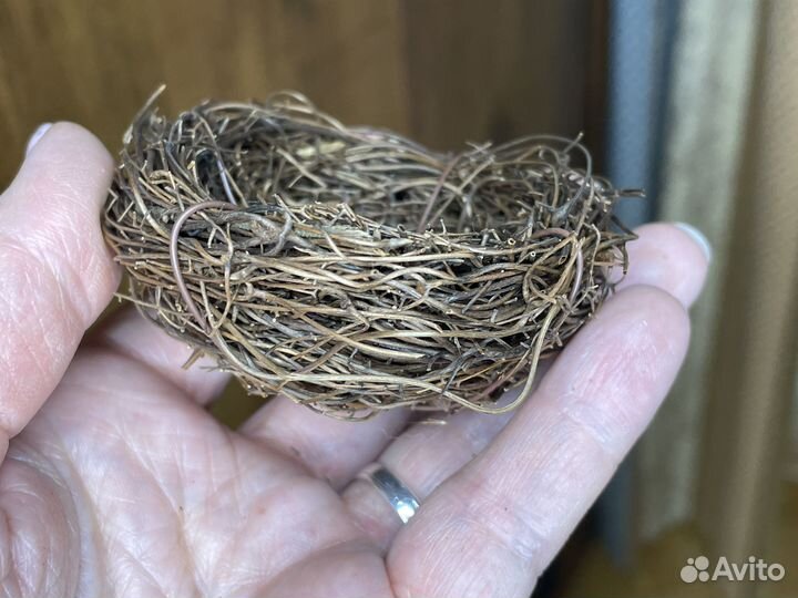 Гнездо декоративное для рукоделия и декора из нату