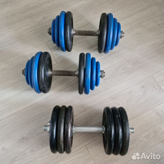 Гантели разборные, общий вес 90 кг