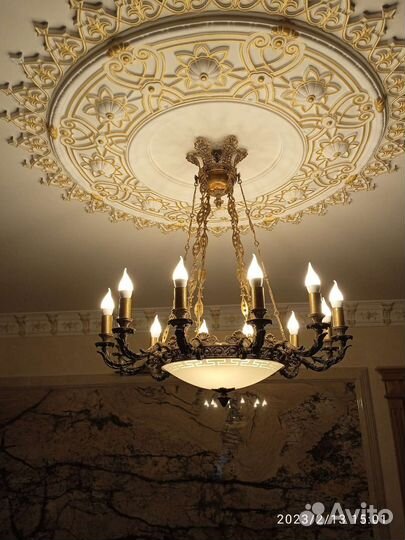 Люстра бронзовая