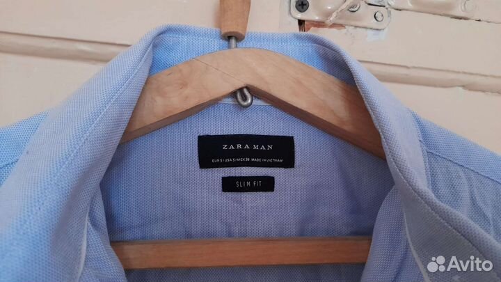 Рубашки мужские Zara,хлопок, р.46,3шт.пакетом